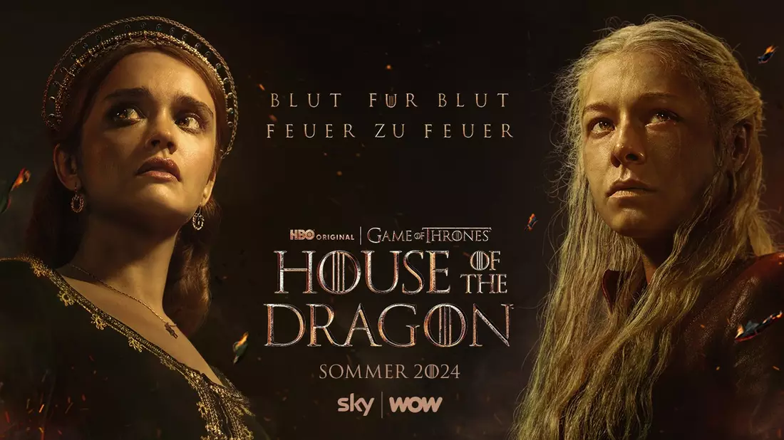 Sky veröffentlicht ersten Teaser-Trailer und Bilder der zweiten Staffel House of the Dragon - Bild: presseportal.de