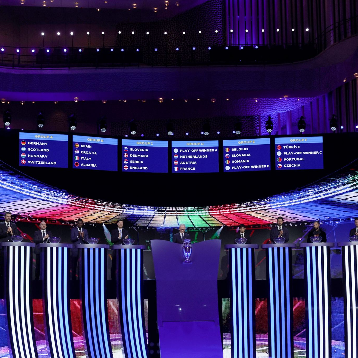 Die Gruppen für die EM in Deutschland stehen fest. - Foto: Christian Charisius/dpa