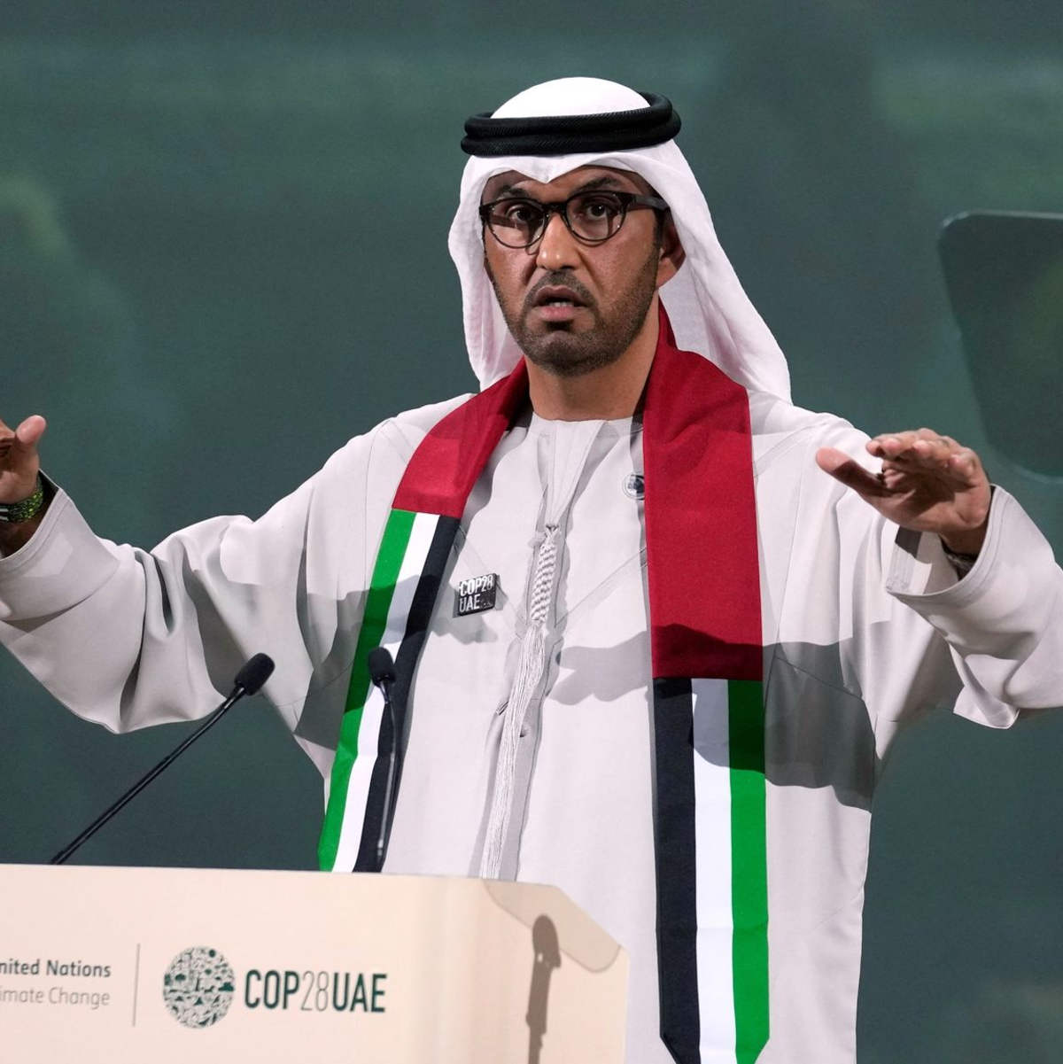 Sultan al-Dschaber ist COP28-Präsident. - Foto: Kamran Jebreili/AP/dpa