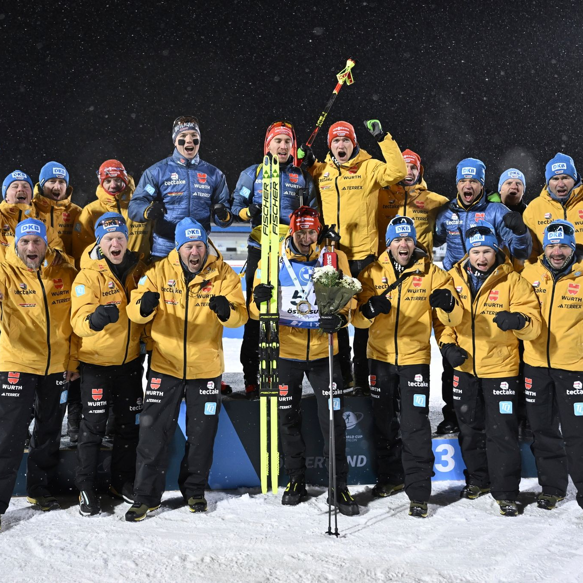 Die deutschen Biathletinnen und Biathleten trumpften in Östersund groß auf. - Foto: Pontus Lundahl/TT News Agency/AP/dpa