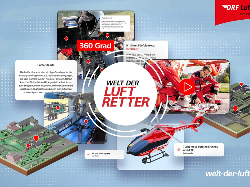 Welt der Luftretter ab sofort online entdecken / DRF Luftrettung stellt digitale Erlebnisplattform vor - Foto: presseportal.de