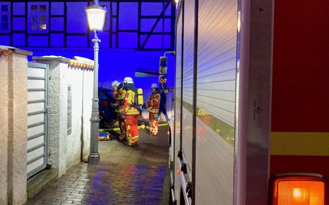 FW Minden: Küchenbrand in der Innenstadt - Foto: FW Minden, presseportal.de