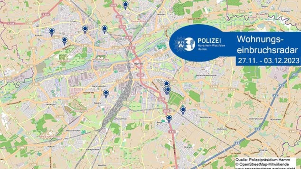 POL-HAM: Wohnungseinbruchsradar Hamm für die Woche vom 27. November bis 3. Dezember - Foto: presseportal.de