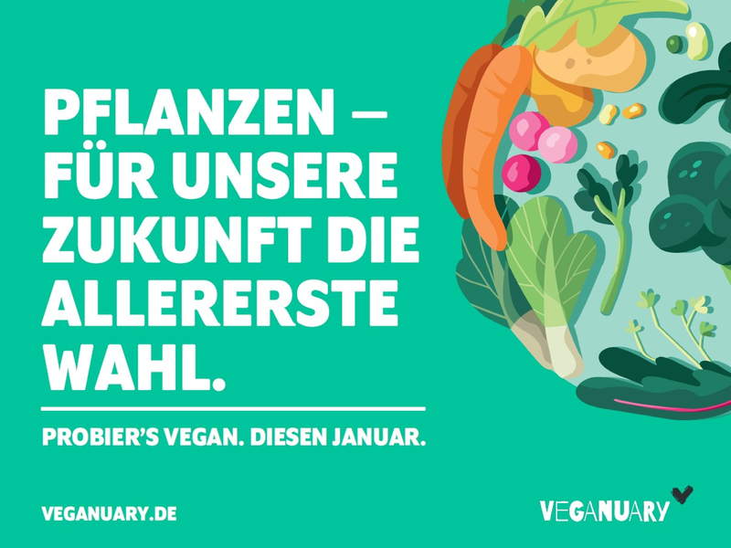 Vegan ins neue Jahr: Anmeldung für Veganuary 2024 ab sofort möglich - Foto: presseportal.de