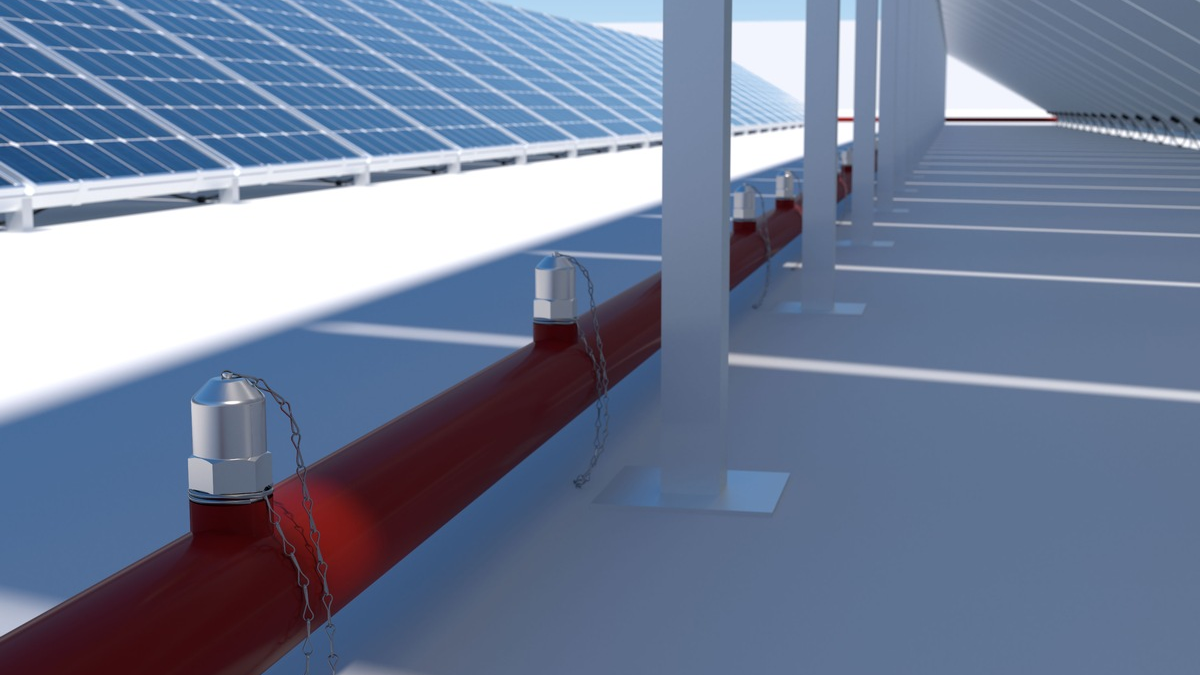 Minimax präsentiert PVProtect / Das erste VdS-anerkannte Löschsystem für Dachflächen mit Photovoltaikanlagen / Premiere des brandneuen Wasserlöschsystems auf den VdS-BrandSchutzTagen - Foto: presseportal.de