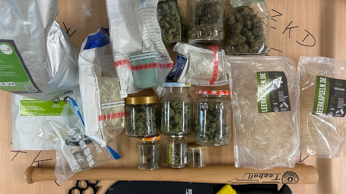 POL-GÖ: (595/2023) Polizei beschlagnahmt rund zwei Kilo Amphetamin, über ein Kilo Marihuana, Ecstasy-Tabletten und mehrere Tausend Euro mutmaßliches Dealgeld bei zwei Wohnungsdurchsuchungen in Göttingen - Foto: presseportal.de