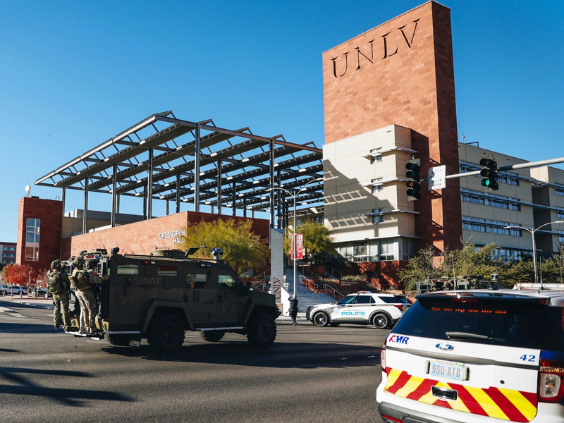Bei einem Schusswaffenangriff an einer Universität in Las Vegas wurden drei Menschen getötet. - Foto: Madeline Carter/Las Vegas Review-Journal/AP/dpa