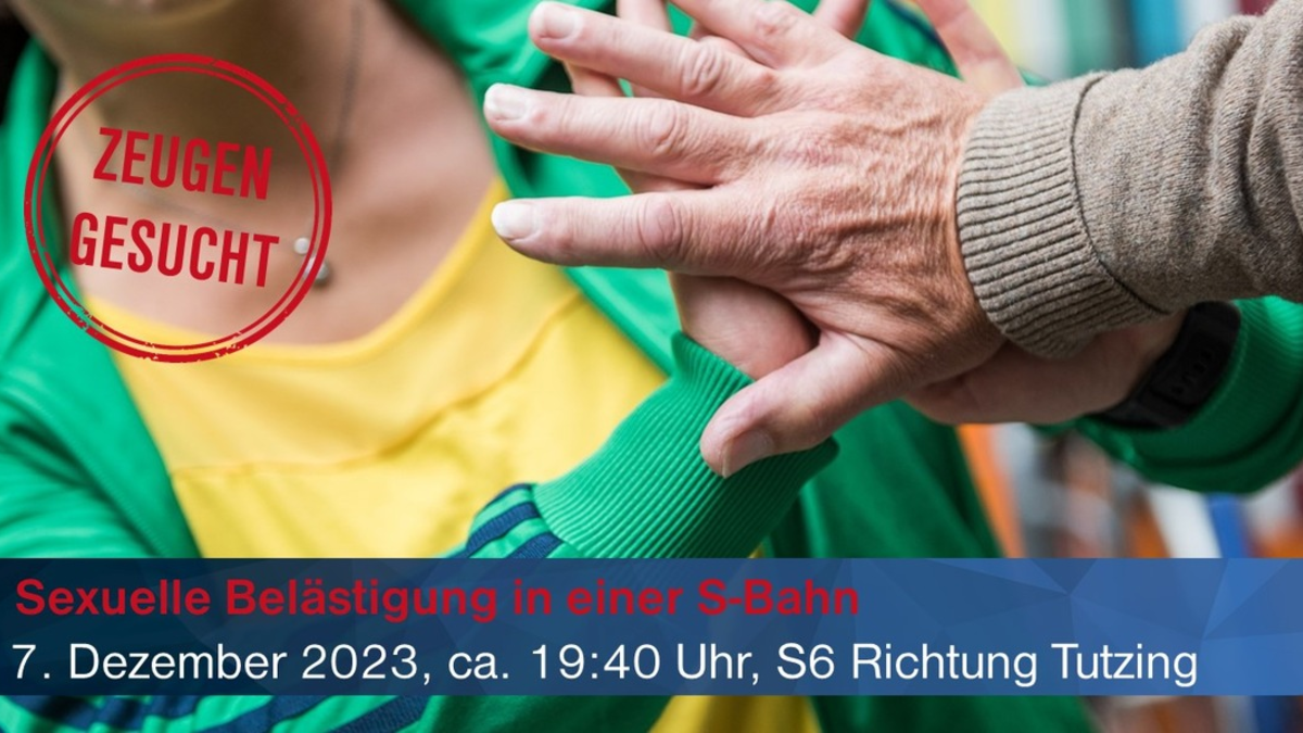 Bundespolizeidirektion München: Sexuelle Belästigung in der S-Bahn / Bundespolizei sucht Zeugen - Foto: presseportal.de