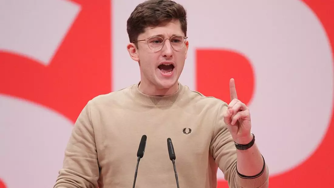 Philipp Türmer beim SPD-Parteitag am 08.12.2023 - Bild: über dts Nachrichtenagentur