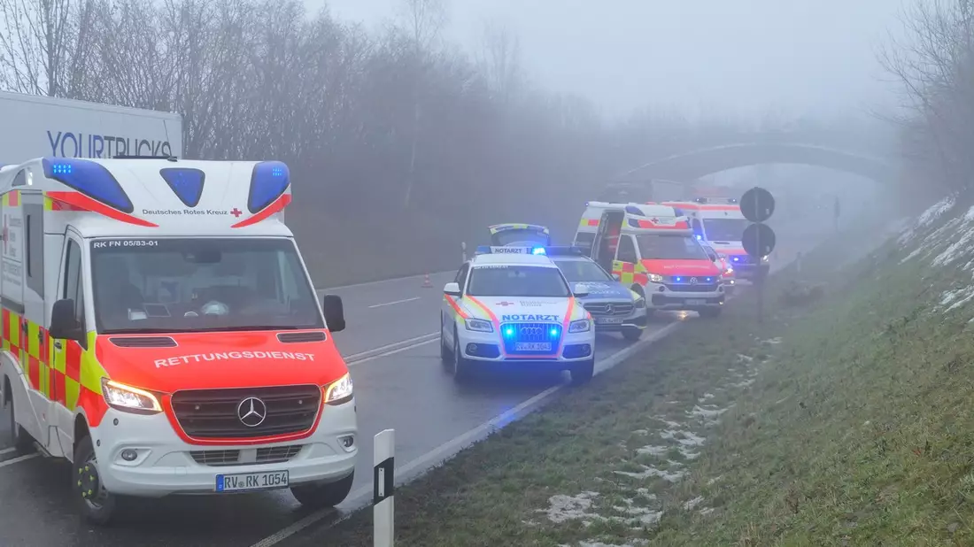 FW Stockach: Brandmeldeanlage und Verkehrsunfall - Bild: presseportal.de