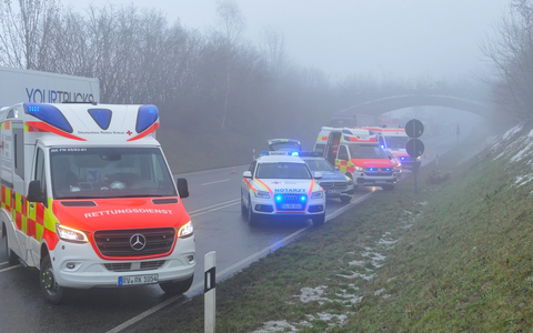 FW Stockach: Brandmeldeanlage und Verkehrsunfall - Foto: presseportal.de