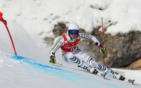 Alexander Schmid wurde beim Riesenslalom in Val d'Isère Neunter. - Foto: Marco Trovati/AP
