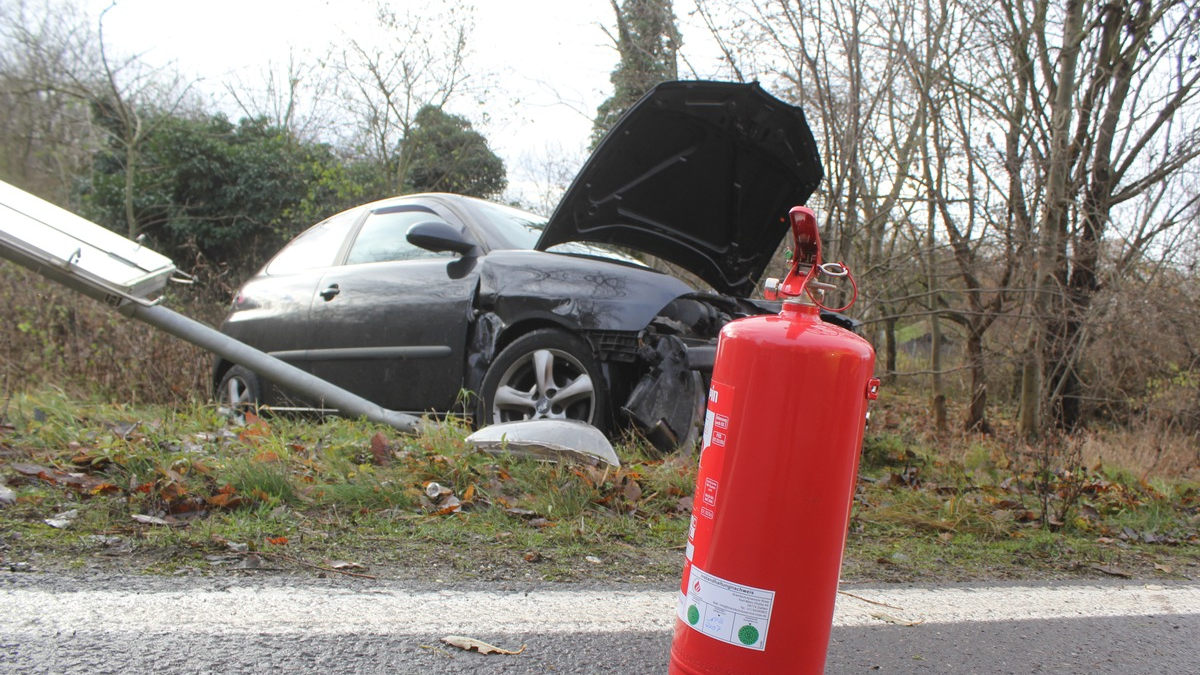 FW LK Leipzig: Verkehrsunfall auf der S71 bei Lippendorf - Foto: presseportal.de