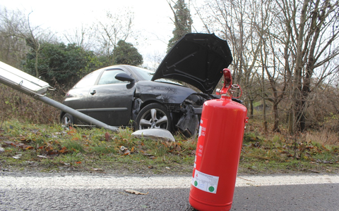 FW LK Leipzig: Verkehrsunfall auf der S71 bei Lippendorf - Foto: presseportal.de