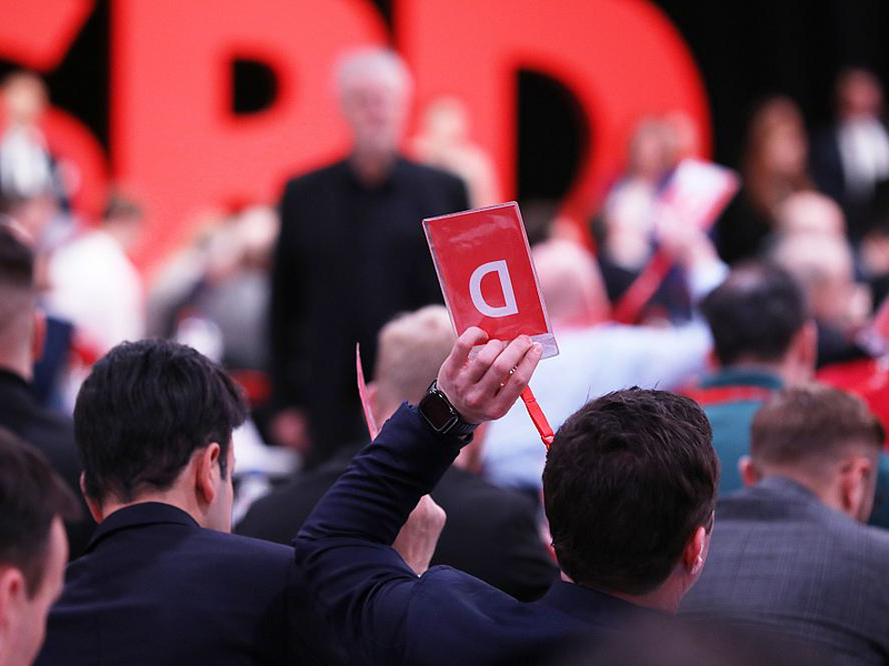 Abstimmung auf SPD-Parteitag im Dezember 2023 - Foto: über dts Nachrichtenagentur