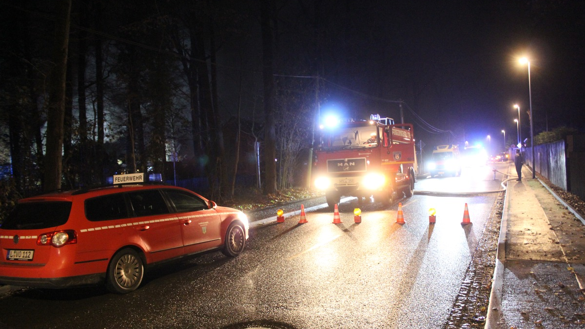 FW LK Leipzig: Dachstuhlbrand in Brandis Waldsteinberg - Foto: presseportal.de