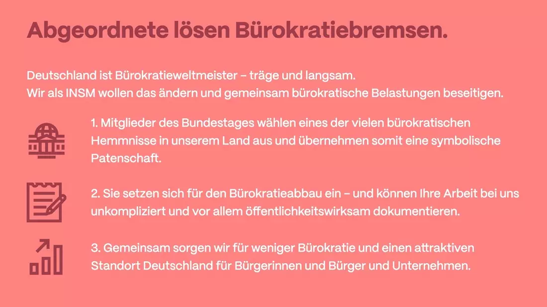 Um das Bürokratiemonster zu besiegen: INSM kombiniert Tinder und Abgeordnetenwatch / Das neue Bürokratie-Paten-Portal ist da - Bild: presseportal.de