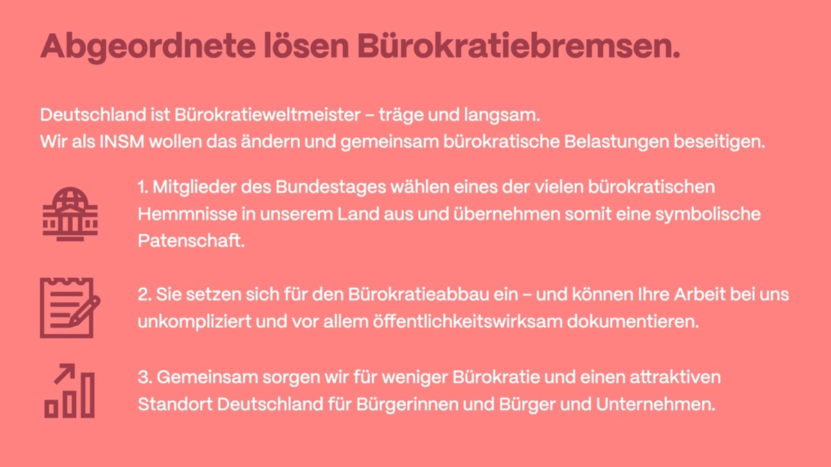 Um das Bürokratiemonster zu besiegen: INSM kombiniert Tinder und Abgeordnetenwatch / Das neue Bürokratie-Paten-Portal ist da - Foto: presseportal.de