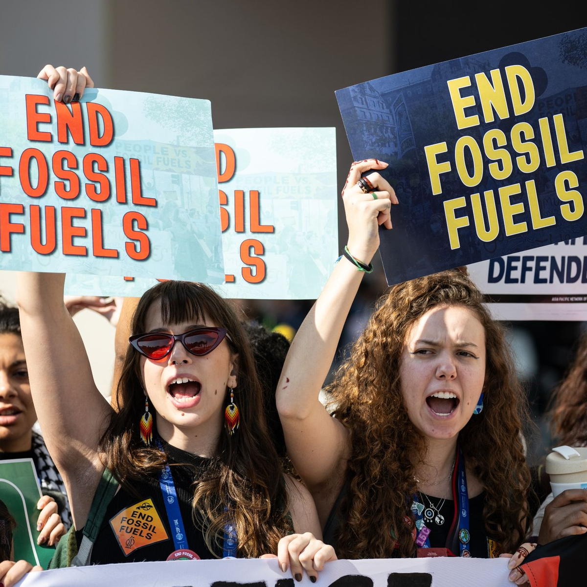 Klimaaktivistinnen in Dubai. - Foto: Hannes P. Albert/dpa