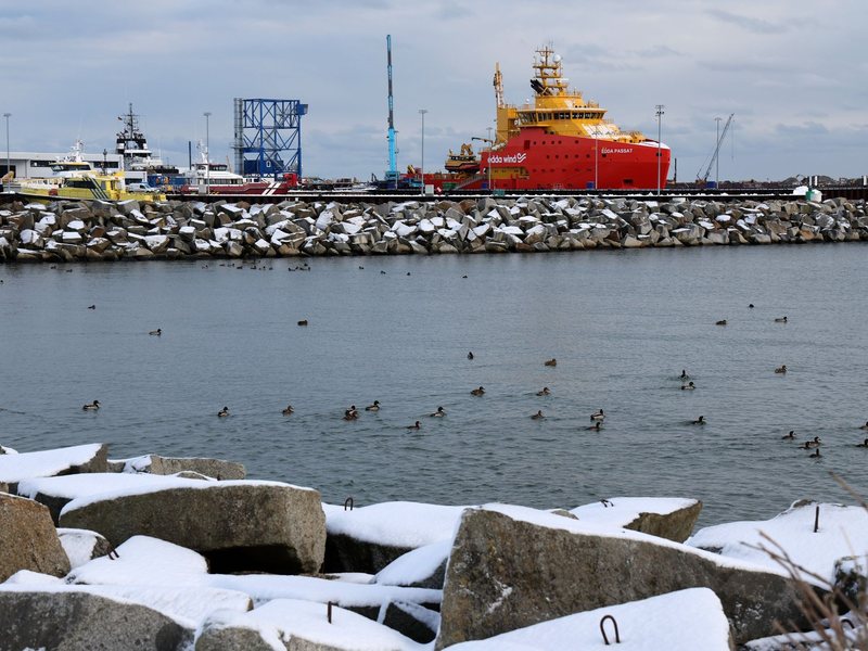 Im Hafen Mukran auf Rügen soll ein LNG-Terminal entstehen. - Foto: Bernd Wüstneck/dpa