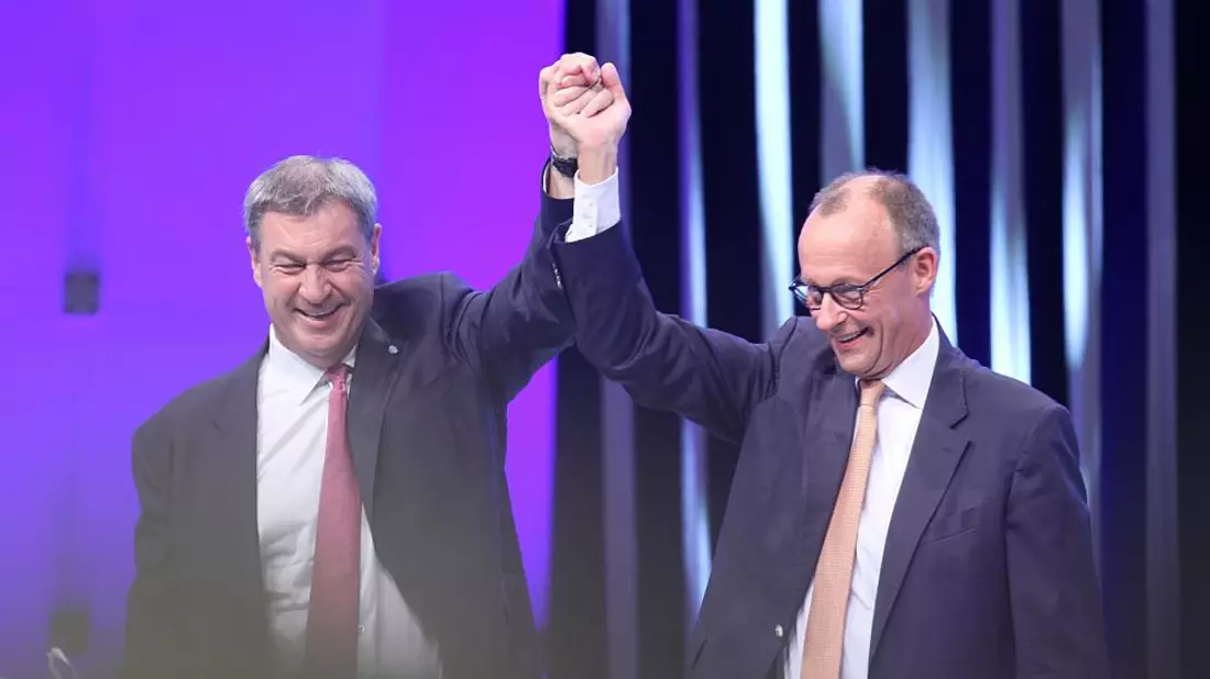 Markus Söder und Friedrich Merz (Archiv) - Bild: über dts Nachrichtenagentur