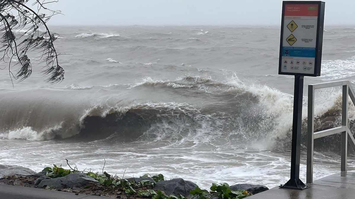 Umgestürzte Bäume entlang der Mossman Daintree Road in Queensland. - Foto: Mypolice Greater Cairns/MYPOLICE GREATER CAIRNS/AAP/dpa