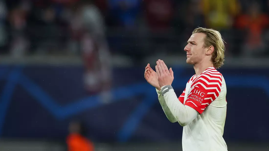 Wird RB Leipzig wohl in Richtung New York verlassen: Emil Forsberg. - Bild: Jan Woitas/dpa