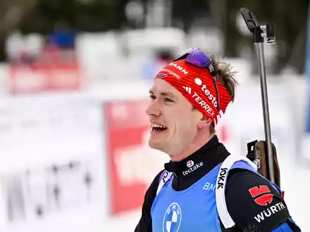 Siegt mit 5,4 Sekunden Vorsprung in Lenzerheide: Benedikt Doll. - Foto: Gian Ehrenzeller/KEYSTONE/dpa