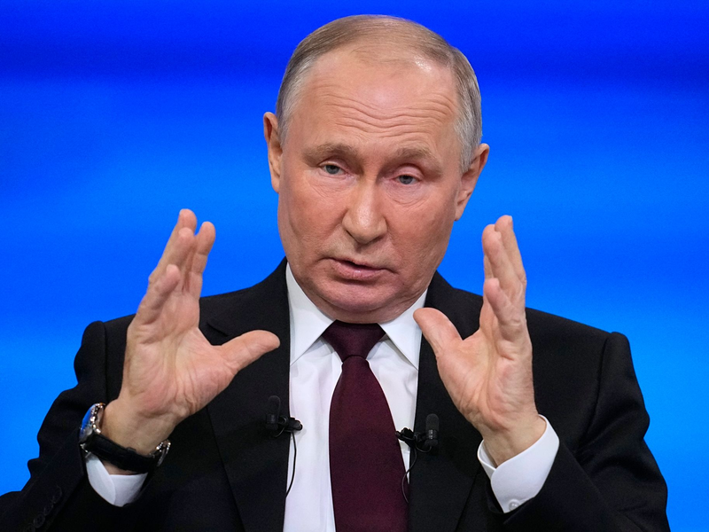 Russlands Präsident Wladimir Putin führt seit fast 22 Monaten Krieg gegen die Ukraine. - Foto: Alexander Zemlianichenko/Pool AP/AP