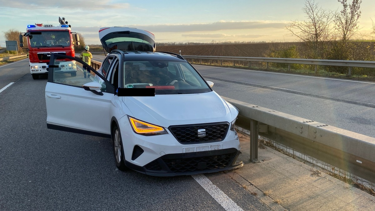 POL-PDLD: A65 - Unfall durch geplatzten Reifen - Foto: presseportal.de