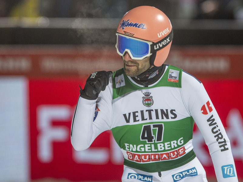 Skispringer Pius Paschke gewann in Engelberg. - Foto: Urs Flueeler/KEYSTONE/dpa