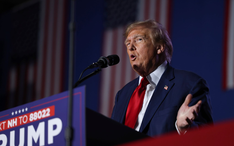 Ex-US-PrÀsident Donald Trump liegt in allen Umfragen der Republikaner klar vorne. - Foto: Reba Saldanha/FR170646 AP/AP Ex-US-PrÀsident Donald Trump liegt in allen Umfragen der Republikaner klar vorne. - Foto: Reba Saldanha/FR170646 AP/AP