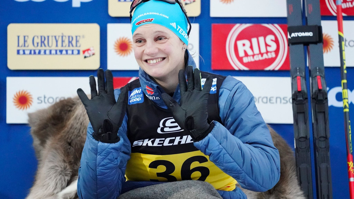 Langläuferin Victoria Carl hat ihr erstes Weltcup-Renen gewonnen. - Foto: Terje Pedersen/NTB Scanpix/AP/dpa