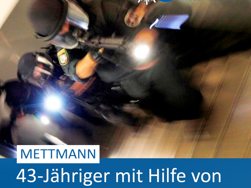 POL-ME: 43-Jähriger mit Hilfe von Spezialeinsatzkräften in Gewahrsam genommen - Mettmann - 2312070 - Foto: presseportal.de