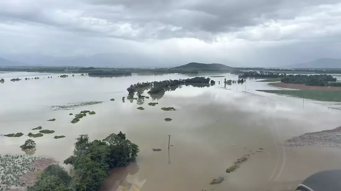 Überschwemmungen in Tully in Queensland nach heftigen Regenfällen und Überschwemmungen durch den Sturm «Jasper». - Bild: Supplied/ERGON ENERGY/AAP/dpa
