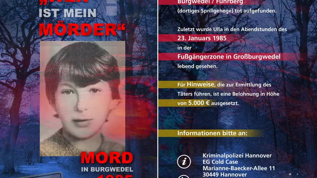 POL-H: Ungelöster Mordfall Ulla Lilienthal : Polizei erhofft sich neue Hinweise durch Plakate und Flyer sowie die Auslobung einer Belohnung - Bild: presseportal.de
