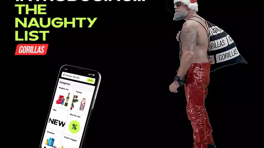 The Naughty List: Gorillas startet neue Festtagskampagne - Bild: presseportal.de