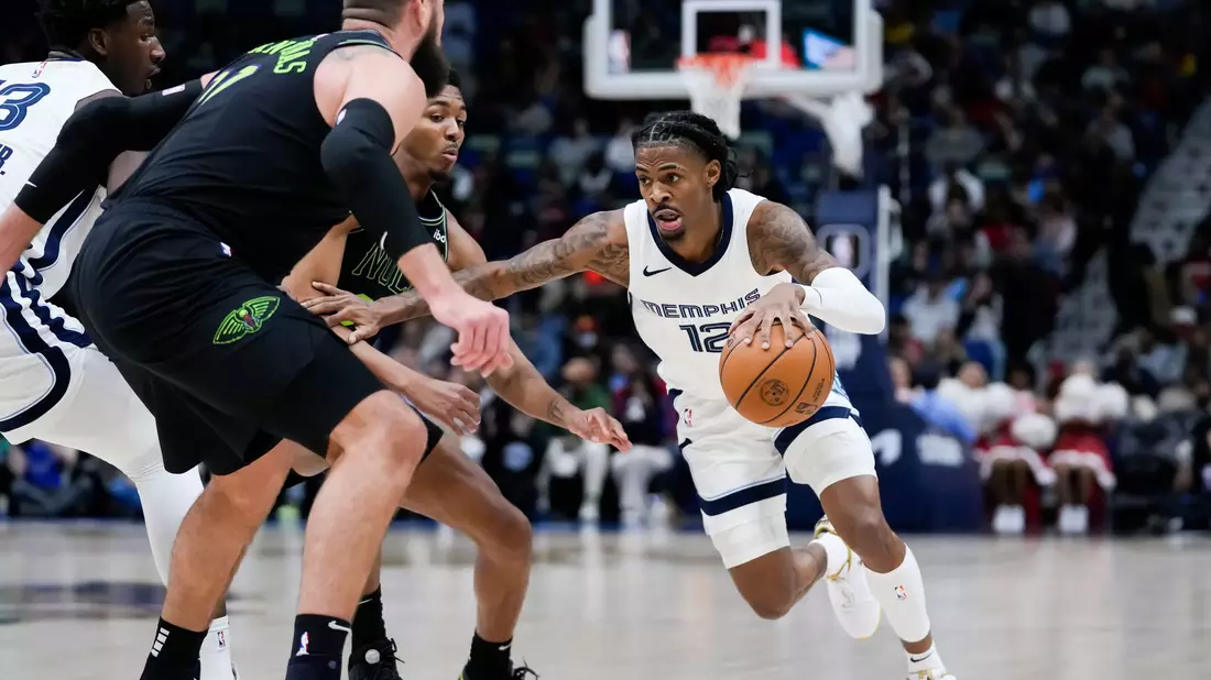 Nach seiner Sperre steht NBA-Star Ja Morant wieder auf dem Platz. - Bild: Gerald Herbert/AP