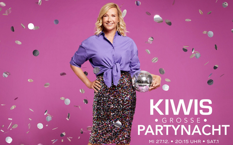 Andrea Kiewel Kiwis grosse Partynacht - Foto: SAT.1 / Marc Rehbeck, presseportal.de