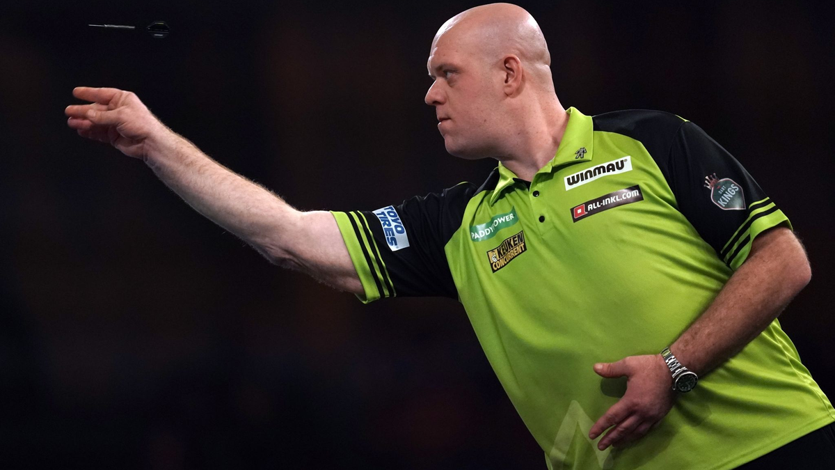 Kann sich Darts bei Olympia vorstellen: Michael van Gerwen. - Foto: Adam Davy/PA Wire/dpa