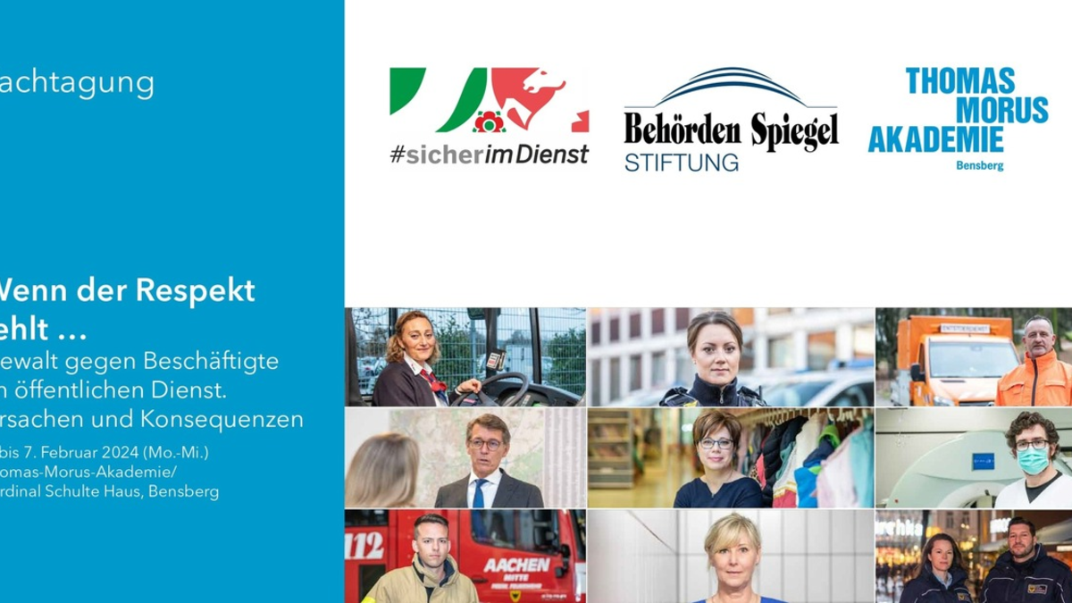 Einladung zur bundesweite Fachtagung am 5.-7.2.2024 - Gewalt gegen Beschäftigte im öffentlichen Dienst - Foto: presseportal.de