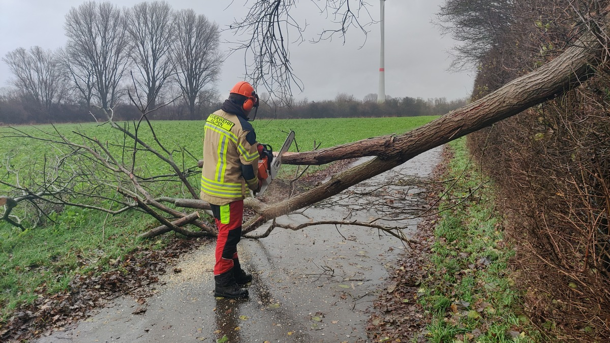 FW Alpen: Sturmschaden am Freizeitsee - Foto: presseportal.de
