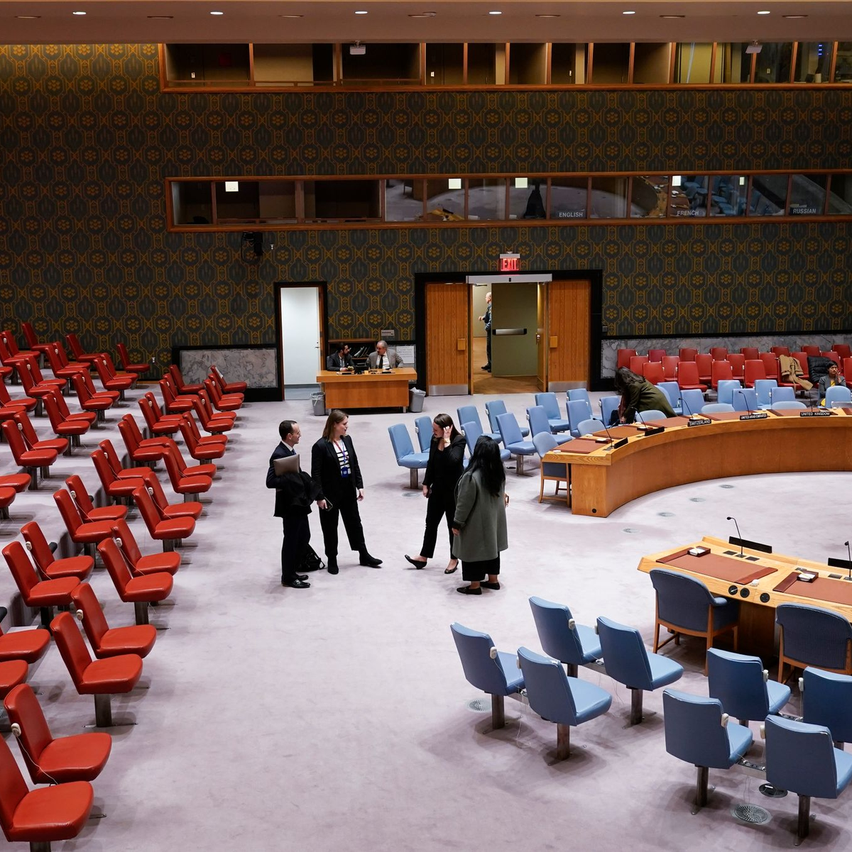 Saal des UN-Sicherheitsrats am Sitz der Vereinten Nationen in New York. - Foto: Seth Wenig/AP/dpa