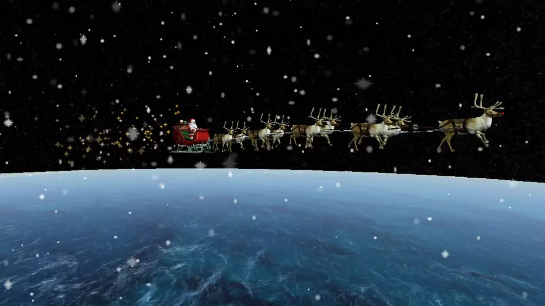 Wie alle Jahre wieder ist die amerikanische Flugabwehr auch in diesem Jahr wieder dem Weihnachtsmann auf der Spur. - Bild: NORAD/AP/dpa