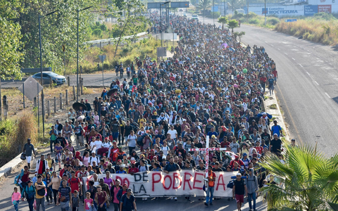 Migranten verlassen Tapachula. - Foto: Edgar Hernandez Clemente/AP/dpa
