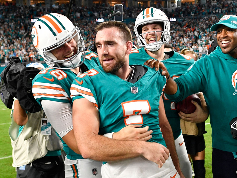Die Miami Dolphins haben in der NFL die Playoffs erreicht. - Foto: Michael Laughlin/AP/dpa