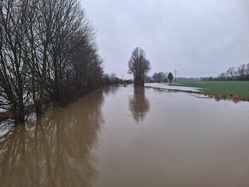 Überschwemmung am Fluss Aue in Niedersachsen - Foto: über dts Nachrichtenagentur