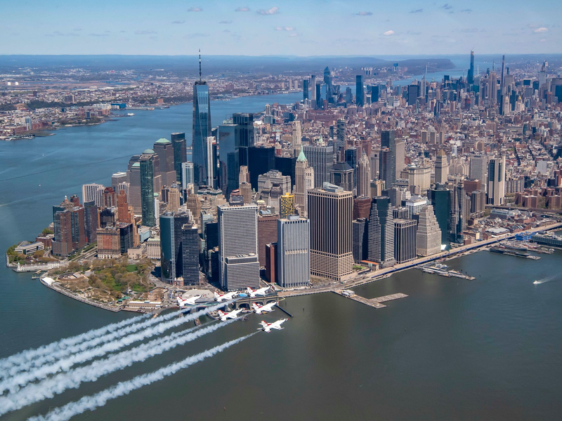 Jahrhundertelang war die Insel Manhattan überwachsen von dichtem Wald, in dem Algonkin-Ureinwohner lebten. - Foto: Cory Bush/U.S. Air/Planet Pix via ZUMA Wire/dpa