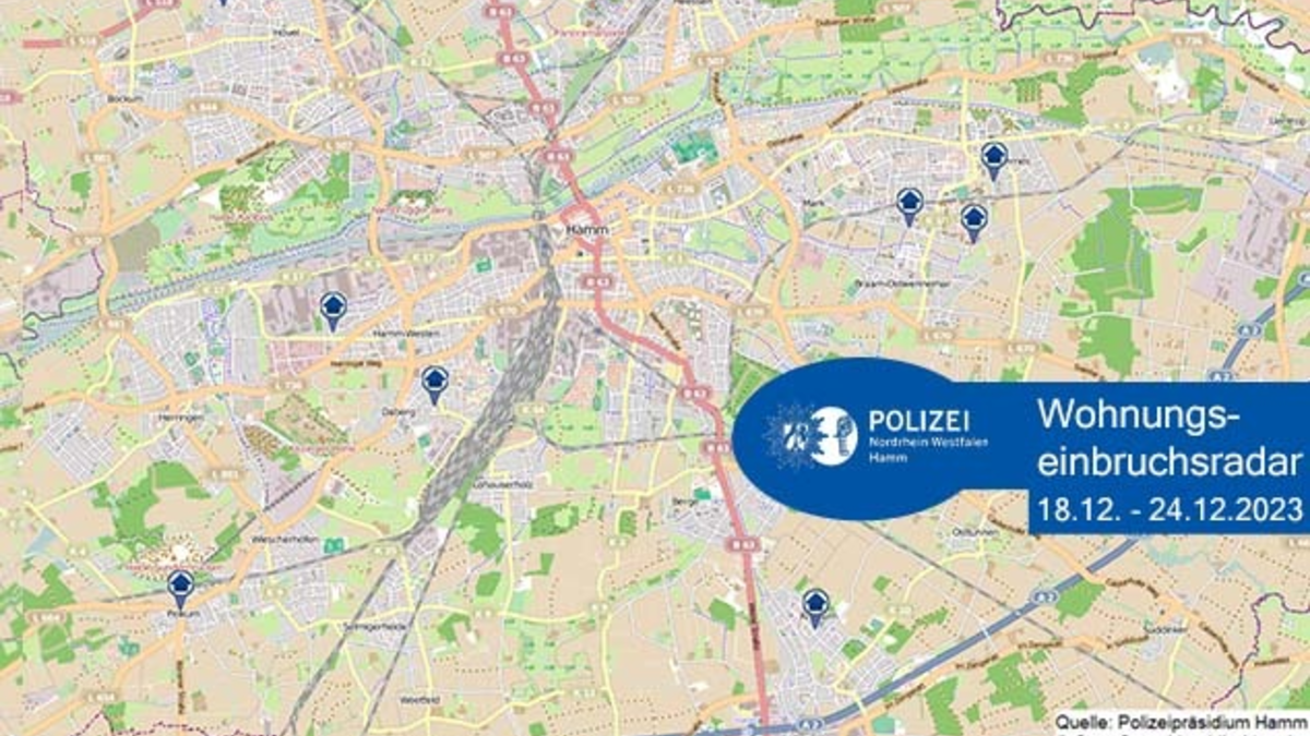 POL-HAM: Wohnungseinbruchsradar Hamm für die Woche vom 18. Dezember bis 24. Dezember - Foto: presseportal.de