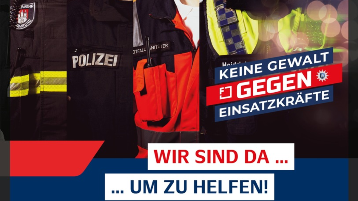 POL-HH: 231227-1. Keine Gewalt gegen Einsatzkräfte - Präventionskampagne zum bevorstehenden Jahreswechsel - Foto: presseportal.de